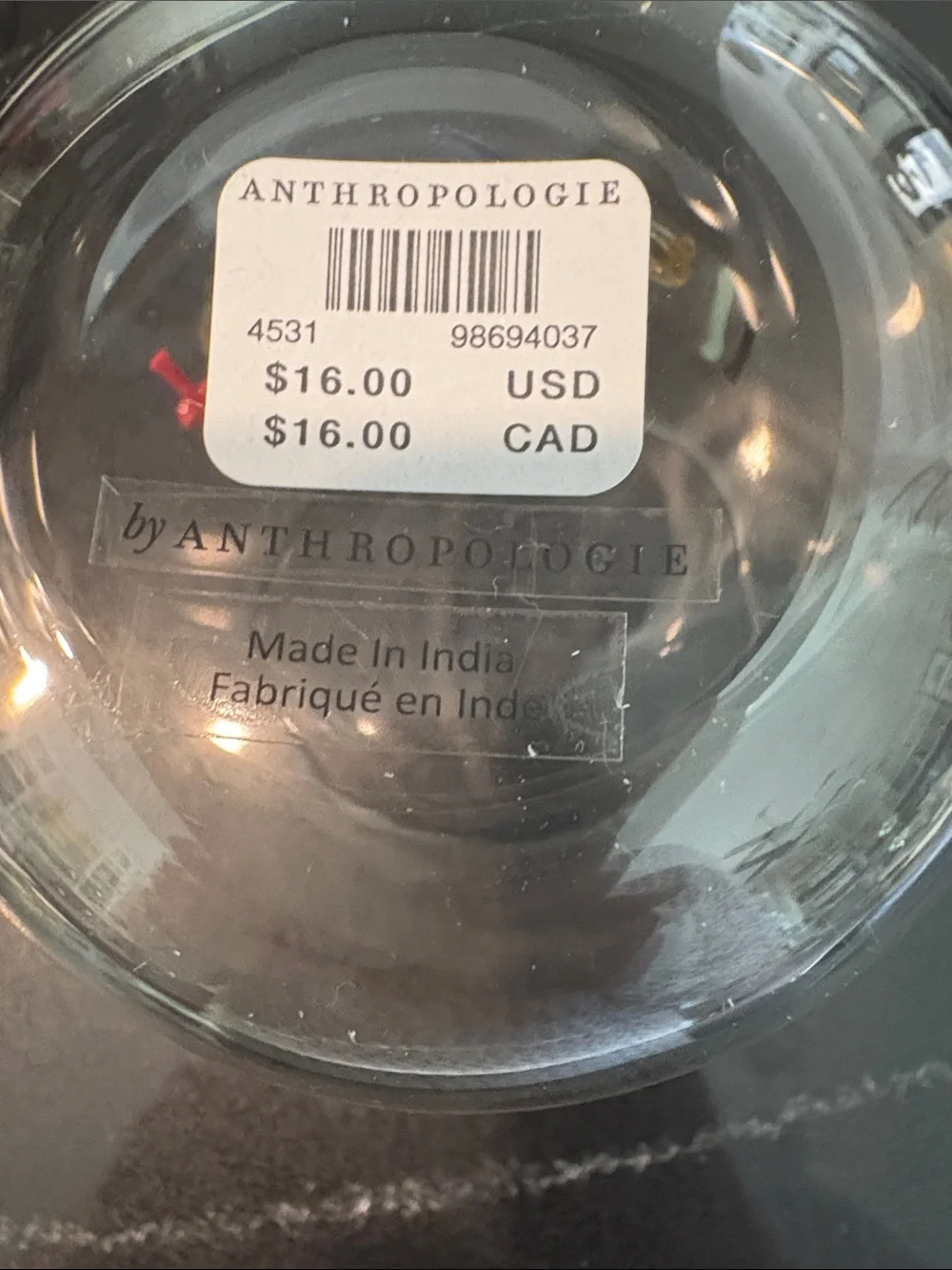Anthropologie Clear Glass Tumbler with Multicolored 'fall y'all' Lettering